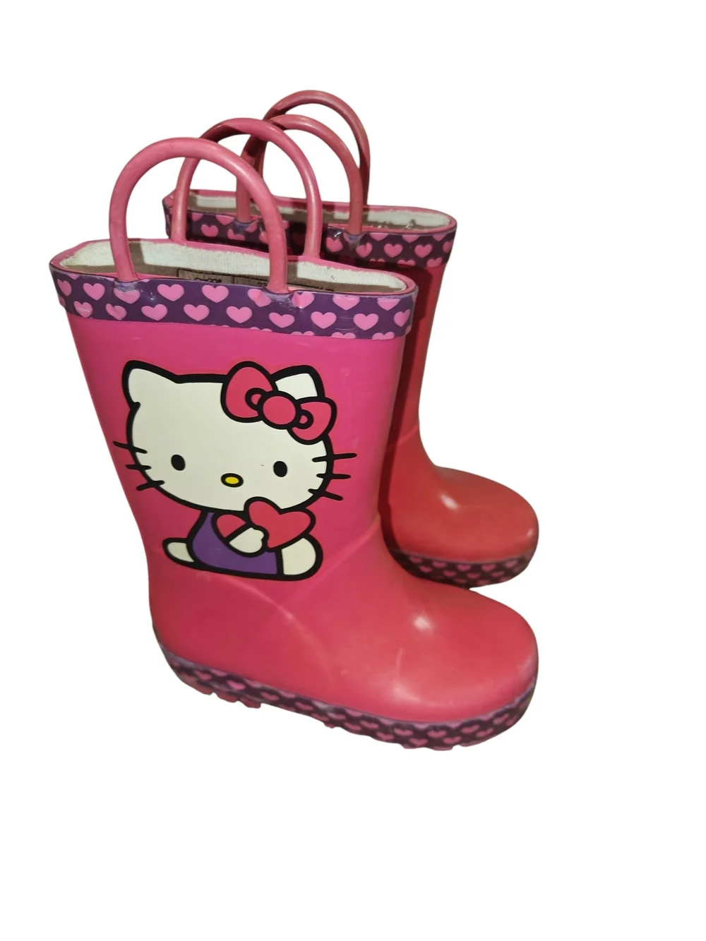 Western Chief Hello Kitty Rain Boots Hearts Toddler Size 7/8